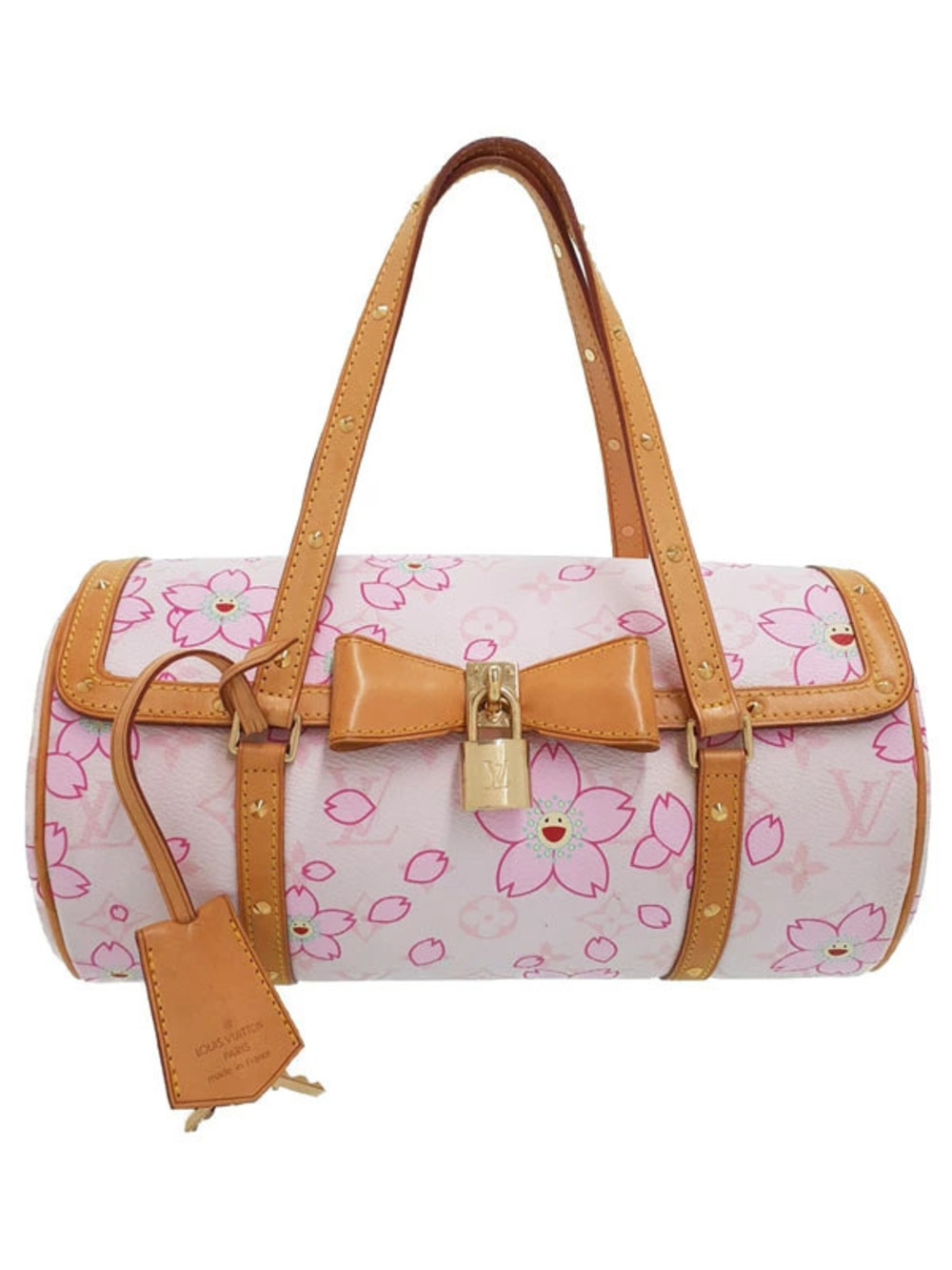 Louis Vuitton Monogram Cherry Red Blossom Papillon Shoulder Bag